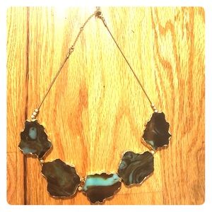 Anthropologie cut gem necklace